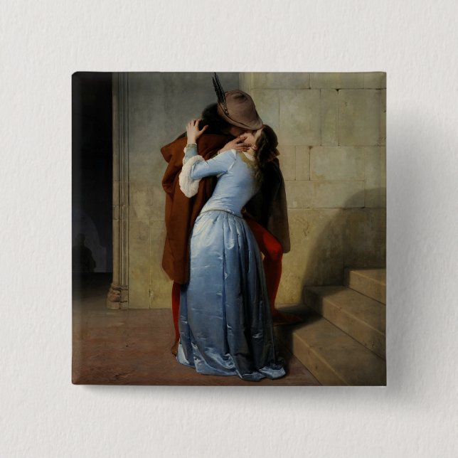 The Kiss / Il Bacio art button (Front)