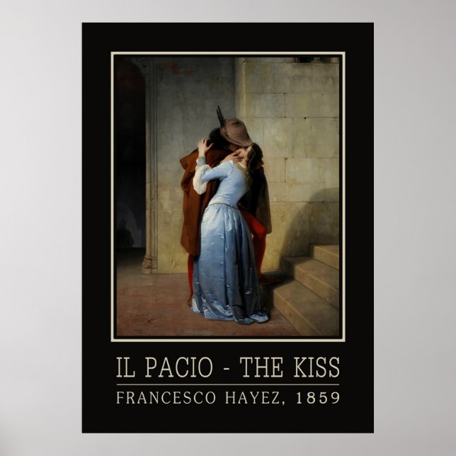 The Kiss / Il Bacio art poster (Front)