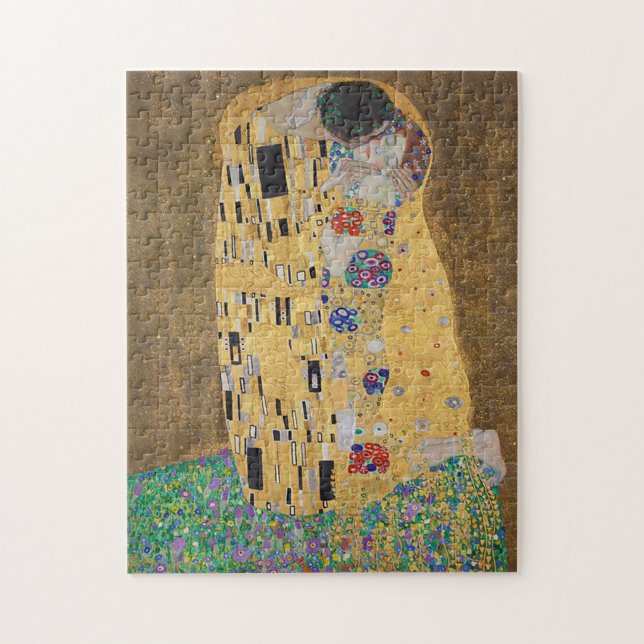 The Kiss (lovers) Der Kuss by Gustav Klimt Jigsaw Puzzle (Vertical)