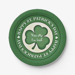 The Kiss Me I'm Irish Paper Plates