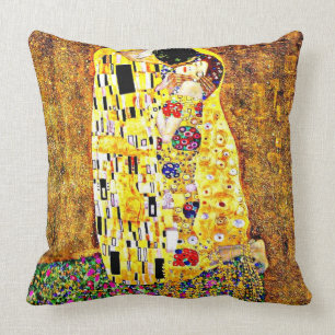 The Kiss, painting by Gustav Klimt Cushion