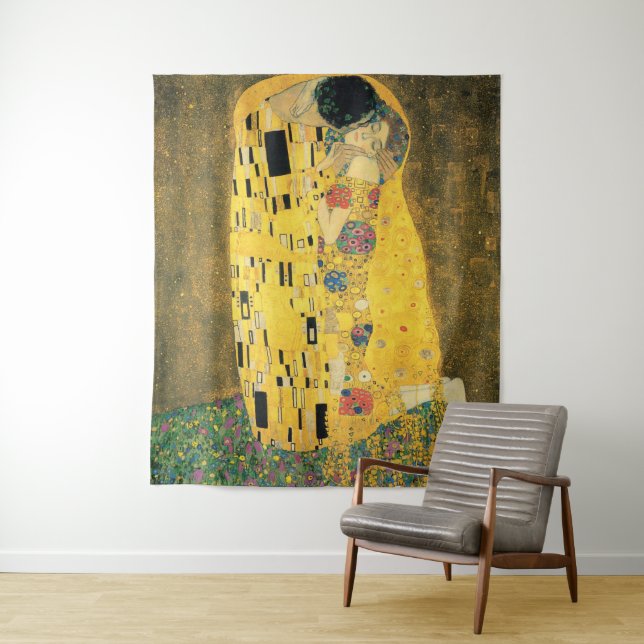 The Kiss Painting - Gustav Klimt Tapestry (In Situ)