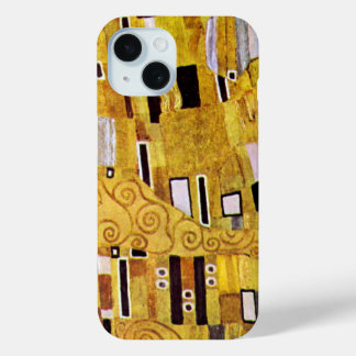 The Kiss Pattern by Gustav Klimt, Art Nouveau iPhone 15 Case