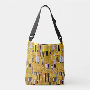 The Kiss Pattern by Gustav Klimt, Art Nouveau Crossbody Bag