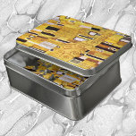 The Kiss Pattern by Gustav Klimt, Art Nouveau Jigsaw Puzzle<br><div class="desc">The Kiss (pattern detail) by Gustav Klimt is a vintage fine art Victorian Era Symbolism painting. This detail is from a love and romance painting featuring a romantic couple in various shades of gold, symbols and patterns, sharing a kiss against a bronze background. About the artist: Gustav Klimt (1862-1918) was...</div>