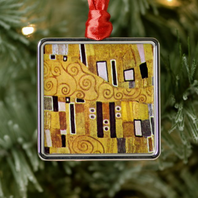 The Kiss Pattern by Gustav Klimt, Art Nouveau Metal Tree Decoration (Tree)