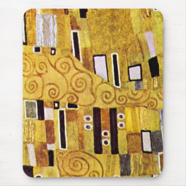 The Kiss Pattern by Gustav Klimt, Art Nouveau Mouse Pad (Front)