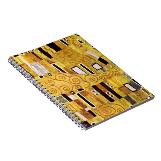 The Kiss Pattern by Gustav Klimt, Art Nouveau Notebook (Right Side)