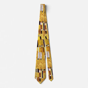The Kiss Pattern by Gustav Klimt, Art Nouveau Tie