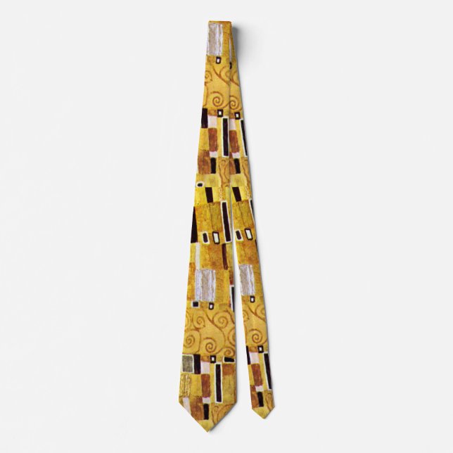 The Kiss Pattern by Gustav Klimt, Art Nouveau Tie (Front)