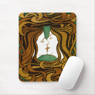 The Kiss Peter Behrens Art Nouveau Vintage Art Mouse Pad