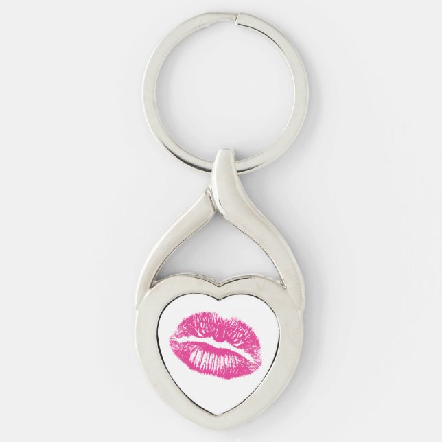 The Kiss, Pink Lips Key Ring (Front)