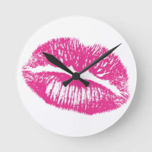 The Kiss, Pink Lips Round Clock