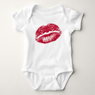 The Kiss, Red Lips Baby Bodysuit