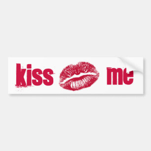 The Kiss, Red Lips Bumper Sticker