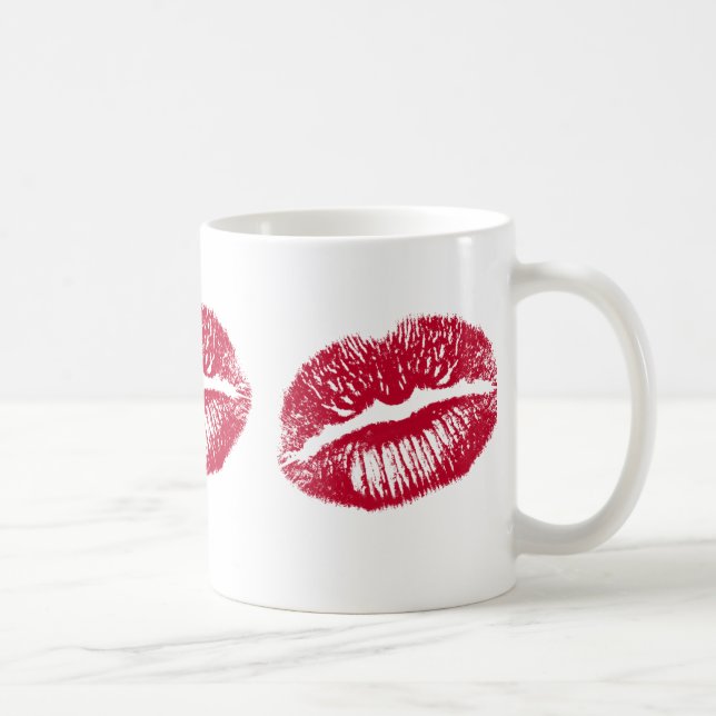 The Kiss, Red Lips Coffee Mug (Right)