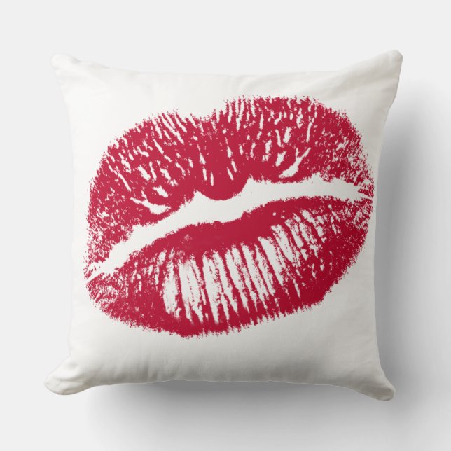 The Kiss, Red Lips Cushion (Front)