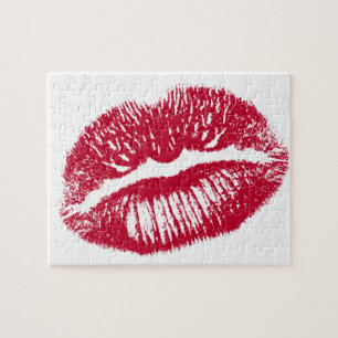 The Kiss, Red Lips Jigsaw Puzzle