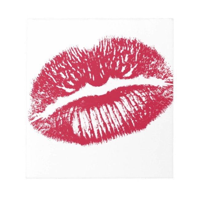 The Kiss, Red Lips Notepad (Front)
