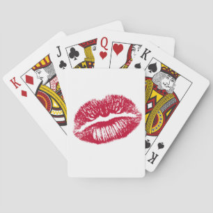 The Kiss, Red Lips Playing Cards