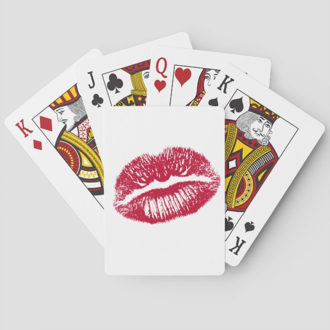The Kiss, Red Lips Playing Cards (Back)