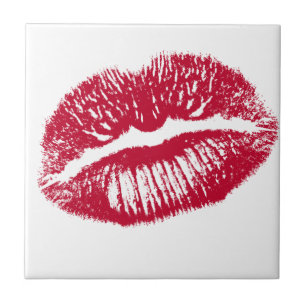 The Kiss, Red Lips Tile