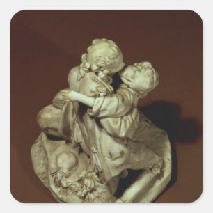 The Kiss, Sevres group, after Boucher, 1765 Square Sticker