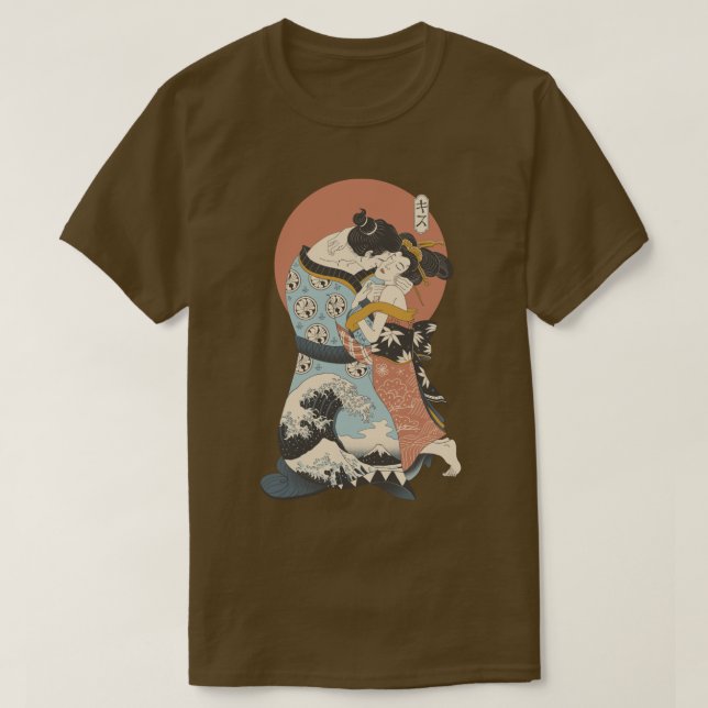 The Kiss Ukiyoe  T-Shirt (Design Front)