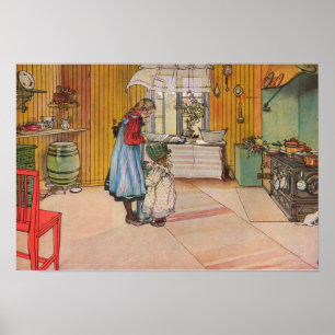 The Kitchen by Carl Larsson, 1898 Poster