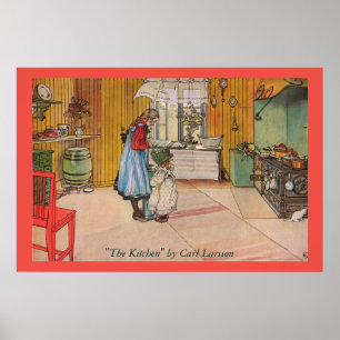 The Kitchen by Carl Larsson Fine Art Poster