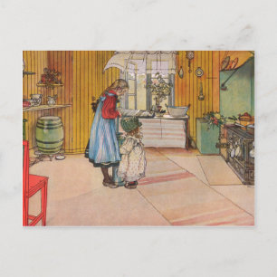 The Kitchen by Carl Larsson Postcard