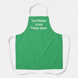 The Kitchen is My Happy Place Green Apron