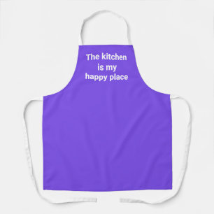 The Kitchen is My Happy Place Purple Apron