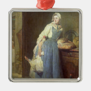 The Kitchen Maid with Provisions, 1739 Metal Ornament