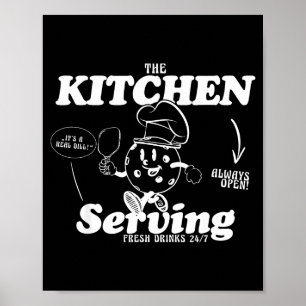 The kitchen pickleball gift for pickle ball player poster