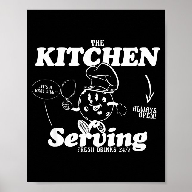 The kitchen pickleball gift for pickle ball player poster (Front)