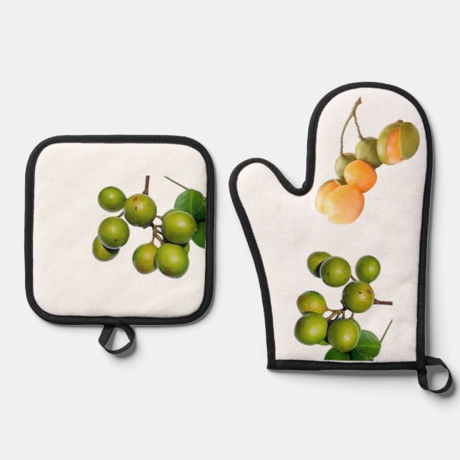 The kitchenette oven mitt & pot holder set (Front)