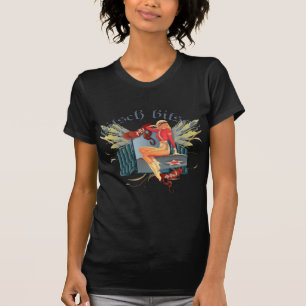 The Kitsch Bitsch : Fly Girl Tattoo Pin-Up T-Shirt