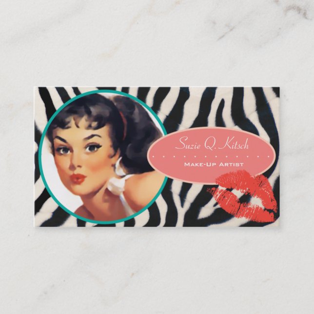 The Kitsch Bitsch : Glam-A-Zon Business Card (Front)