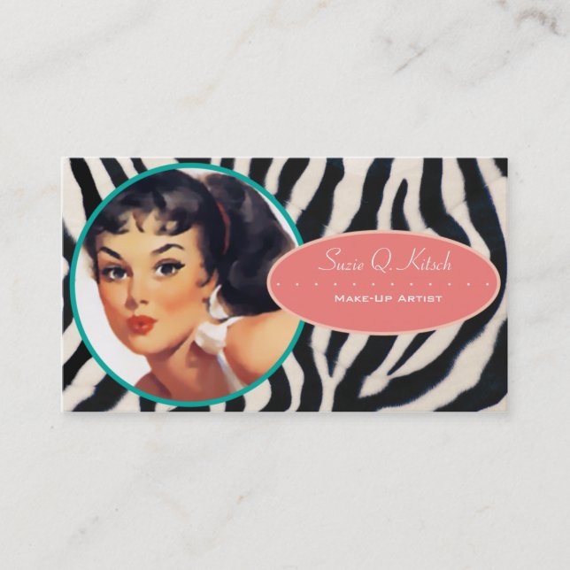 The Kitsch Bitsch : Glam-A-Zon Business Card (Front)