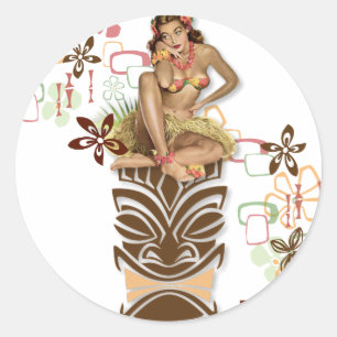 The Kitsch BItsch : Hula Hips! Classic Round Sticker