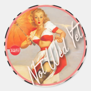 The Kitsch Bitsch : Not Wed Yet! Classic Round Sticker