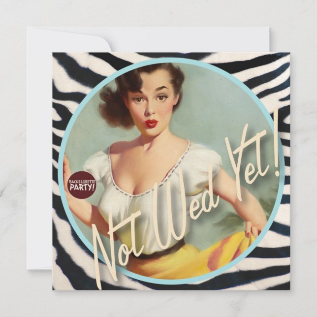 The Kitsch Bitsch : Not Wed Yet! Invitation (Front)