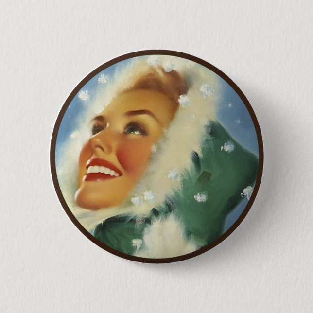 The Kitsch BItsch : Pin-Up Portraits 6 Cm Round Badge (Front)