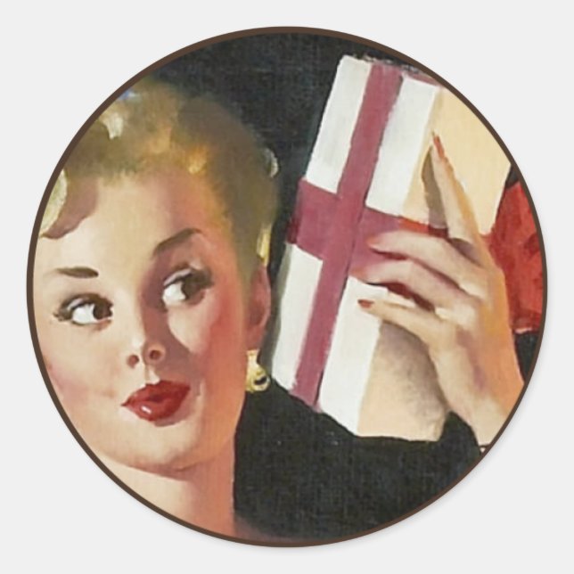 The Kitsch BItsch : Pin-Up Portraits Classic Round Sticker (Front)
