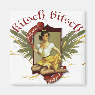 The Kitsch Bitsch : Soda Girl Retro Tattoo Pin-Up Magnet