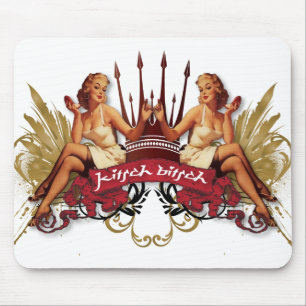 The Kitsch Bitsch : Twin Tattoo Pin-Up Mouse Pad