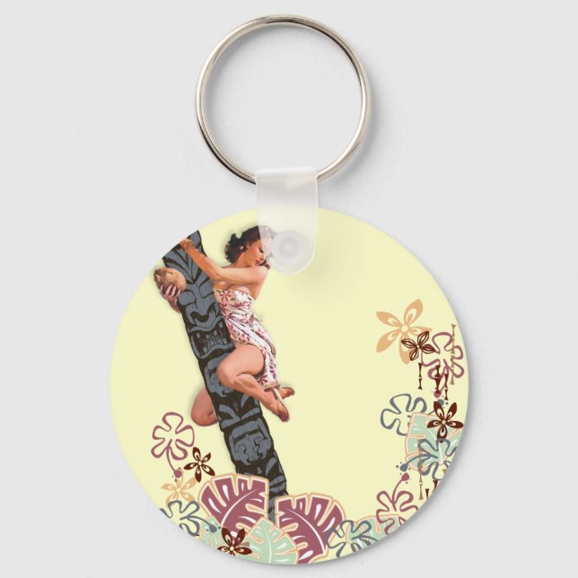 The Kitsch Bitsch : Up A Tiki Tree! Key Ring (Front)