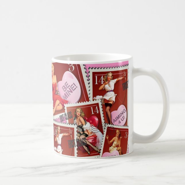 The Kitsch Bitsch : Valentines Stamp Collection Coffee Mug (Right)