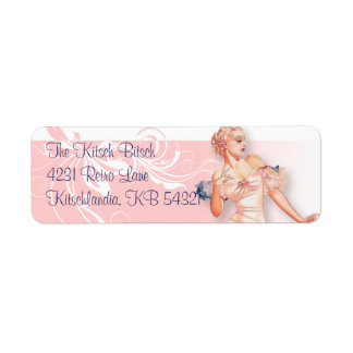 The Kitsch Bitsch : Vintage Bridal Shower Return Address Label